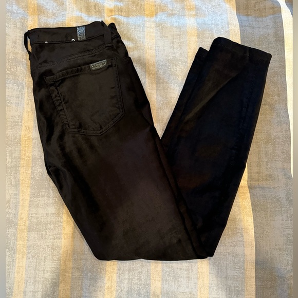 Seven black holes suede pants size 24 like new condition length for 5’2 skinny - Picture 3 of 3